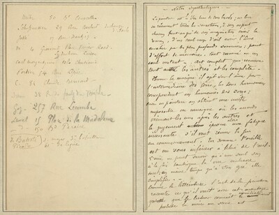 Address List; Manuscript Page [recto]