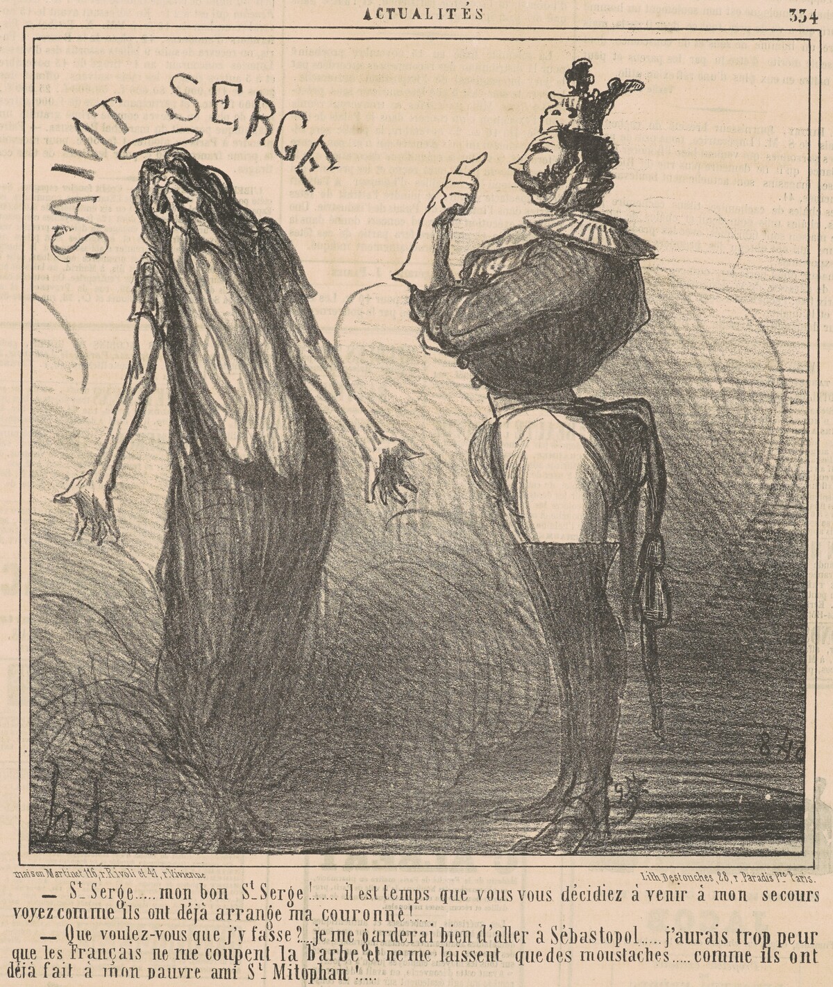 Saint Serge ... Mon bon Saint Serge! by Honoré Daumier