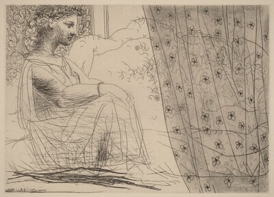 Marie-Thérèse, as a Vestal Virgin, Watching the Sleeping Minotaur (Marie-Thérèse, en vestale, veillant le mintaoure endormi)