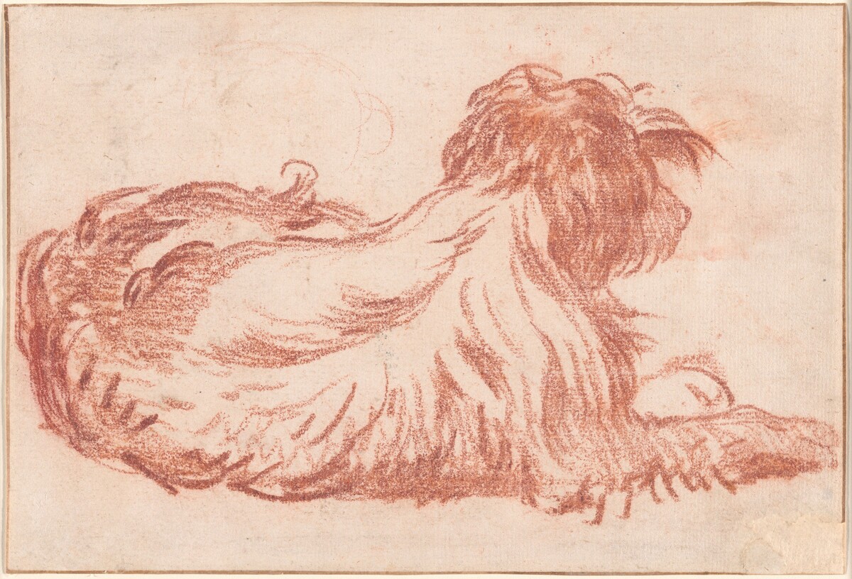 A Dog by Circle of Jean-Baptiste Greuze
