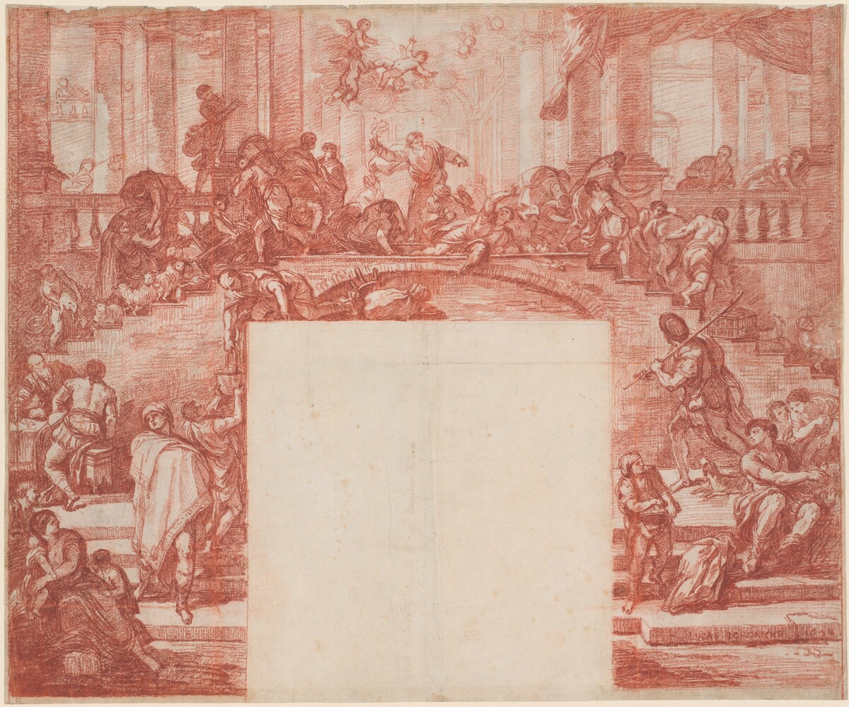 Christ Cleansing the Temple (after Luca Giordano) by Jean-Robert Ango after Luca Giordano