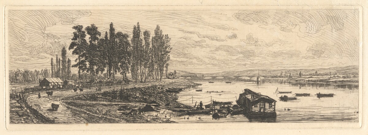 The Banks of the Seine at Bezons by Maxime Lalanne