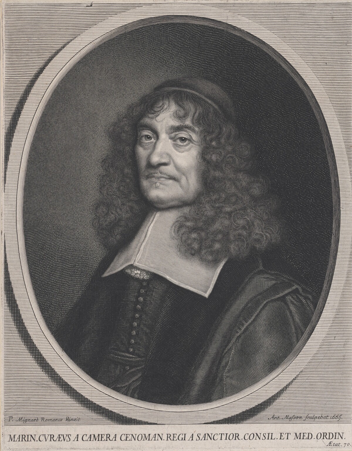 Marin Cureau de la Chambre by Antoine Masson after Pierre Mignard I