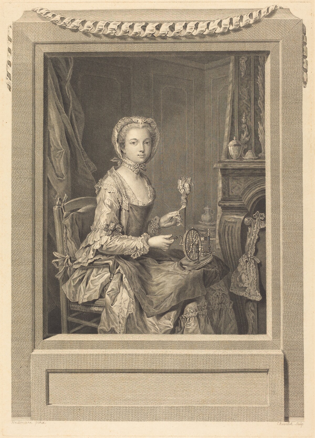 Mademoiselle Sa Soeur by Juste Chevillet after Jean-Gaspard Heilmann