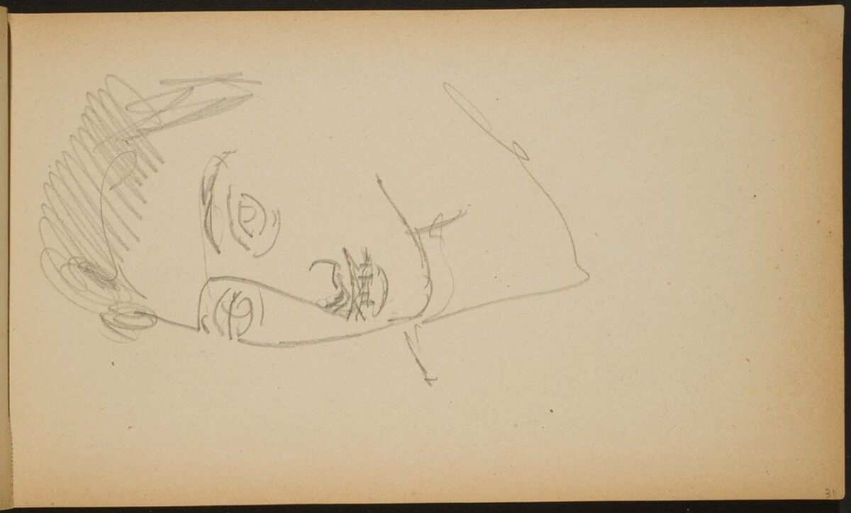 Männliche Bildnisstudie (Male Portrait Study) [p. 31] by Max Beckmann