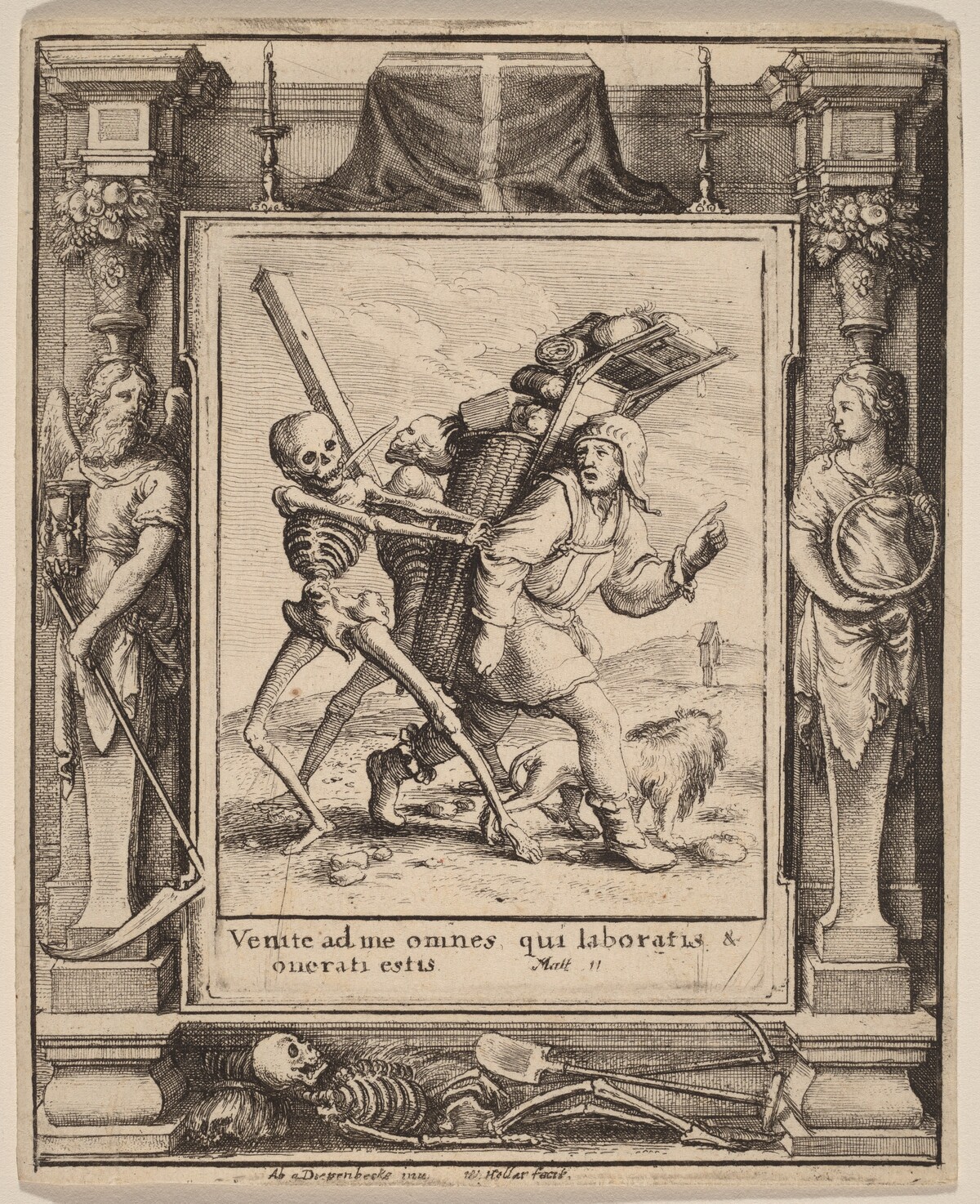 Peddler by Wenceslaus Hollar after Hans Holbein the Younger after Abraham van Diepenbeeck