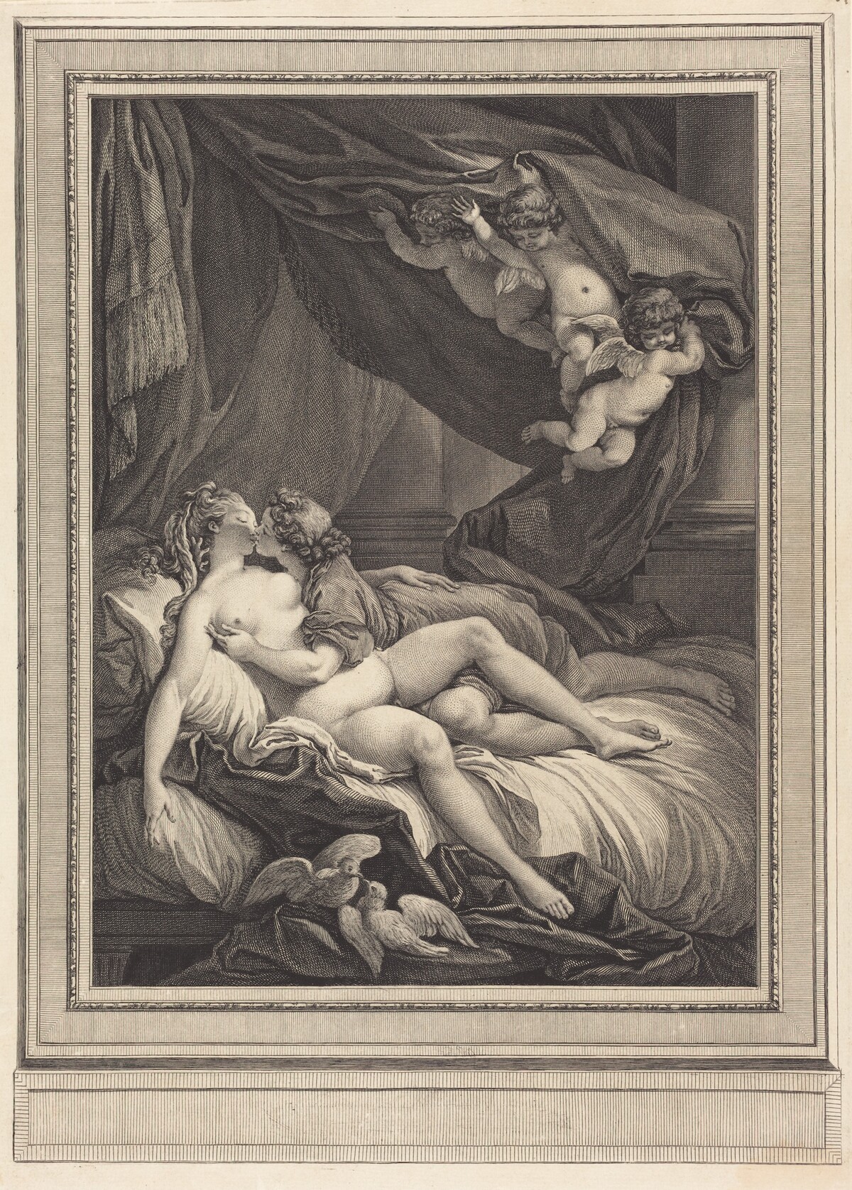 Venus et Adonis by Gérard Vidal after Charles Monnet