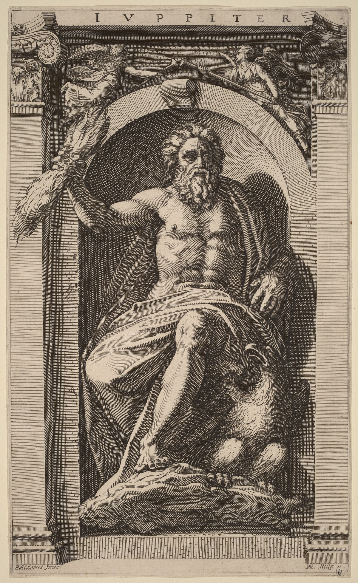 Jupiter by Hendrik Goltzius after Polidoro da Caravaggio