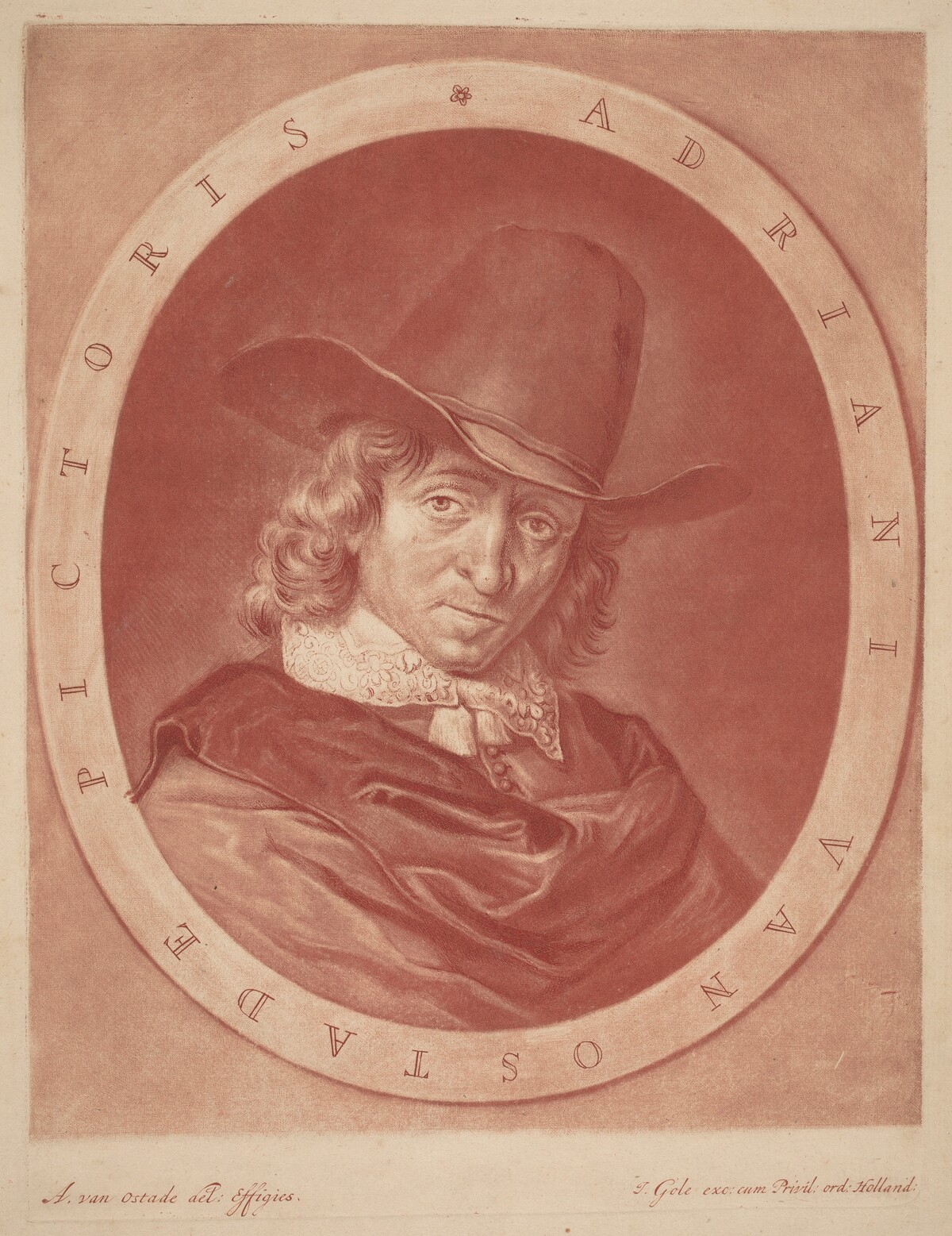 Adriaen van Ostade by Jacob Gole after Adriaen van Ostade
