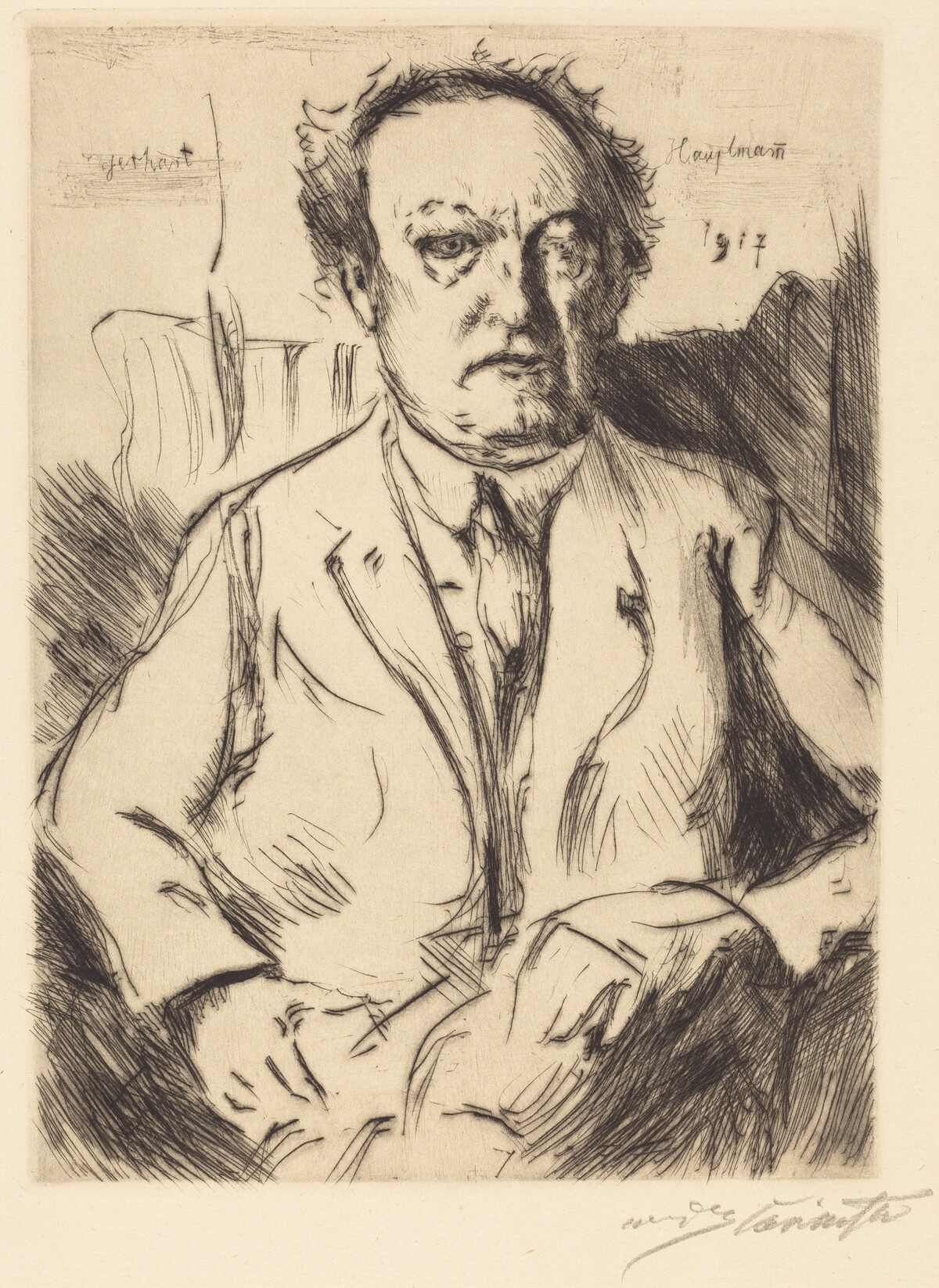 Gerhart Hauptmann by Lovis Corinth