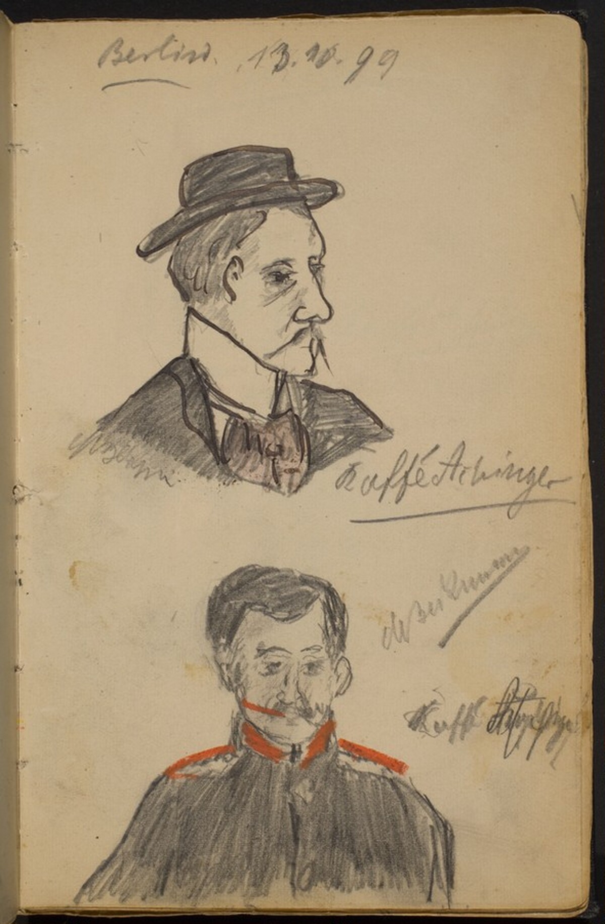 Two Studies of Men by Max Beckmann