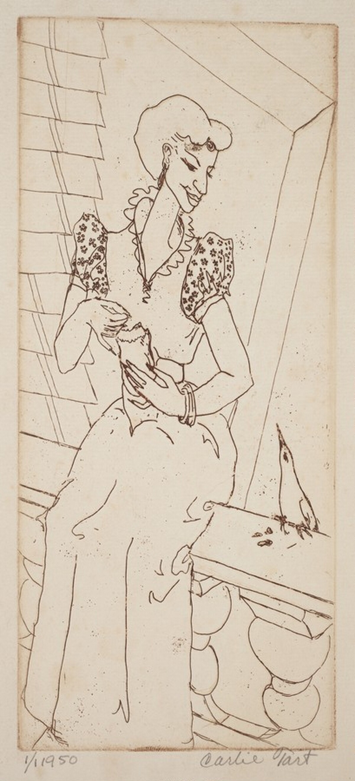 Woman Feeding the Bird by Carlie Tart