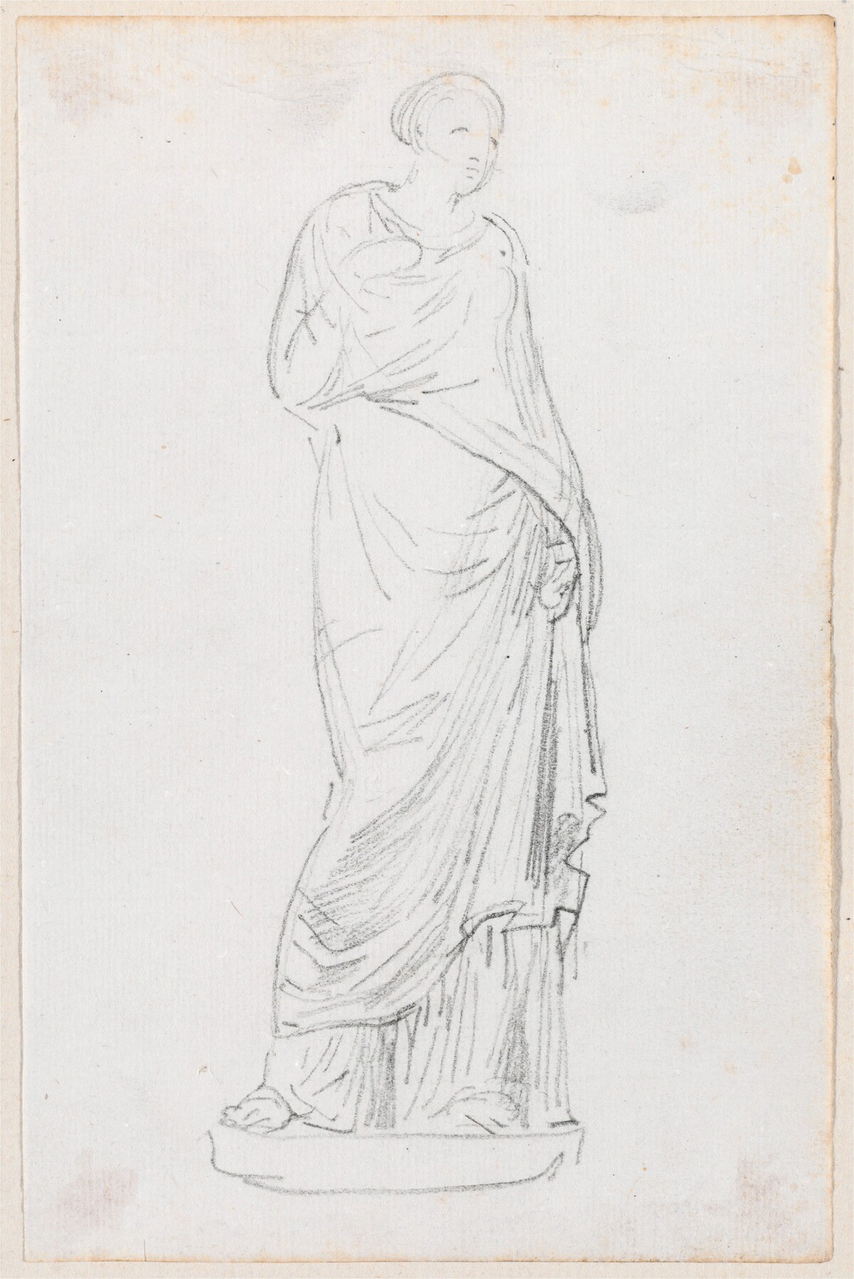 Statue of a Female in a Toga by Hubert Robert