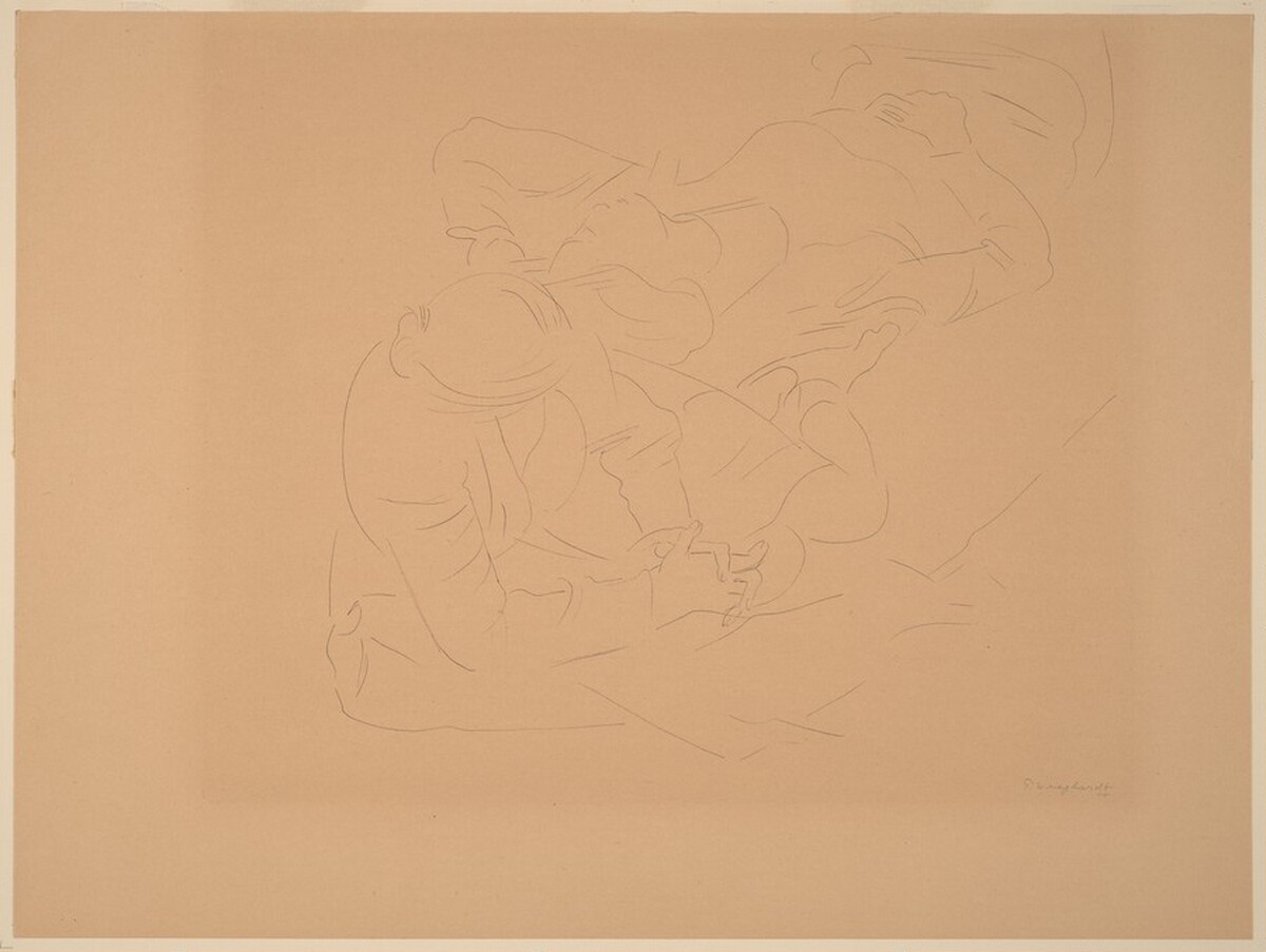 Two Girls on the Floor by Paul Wieghardt