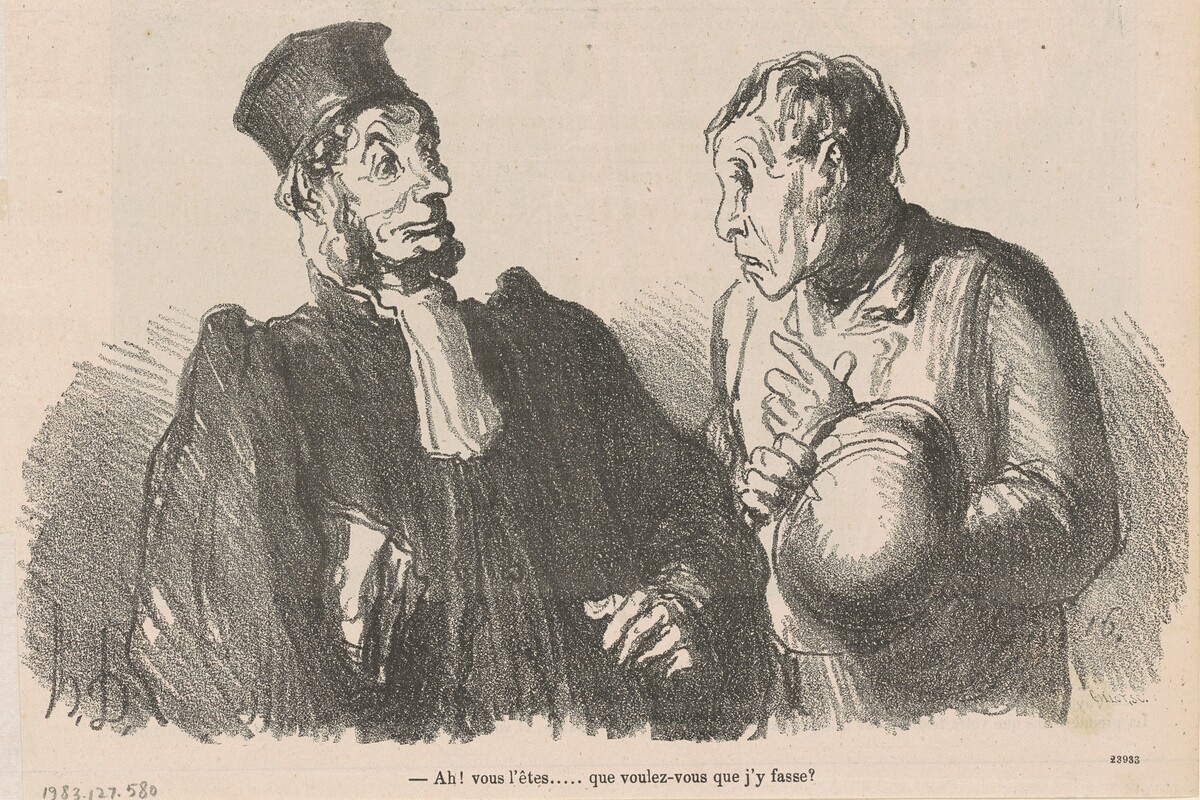 Ah! Vous l'êtes ... que voulez-vous que ... by Honoré Daumier