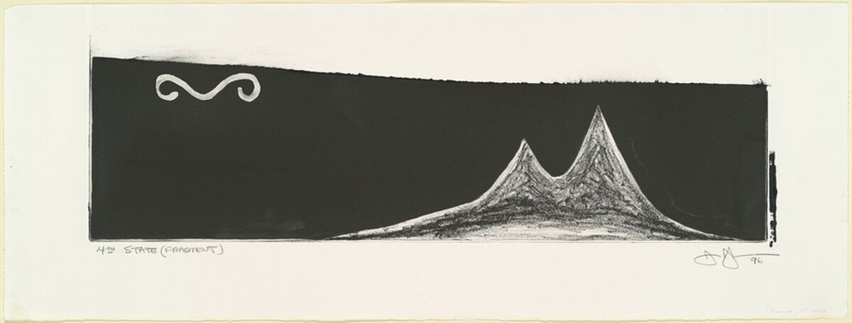 Face with Watch [state proof of 4th state] by Jasper Johns