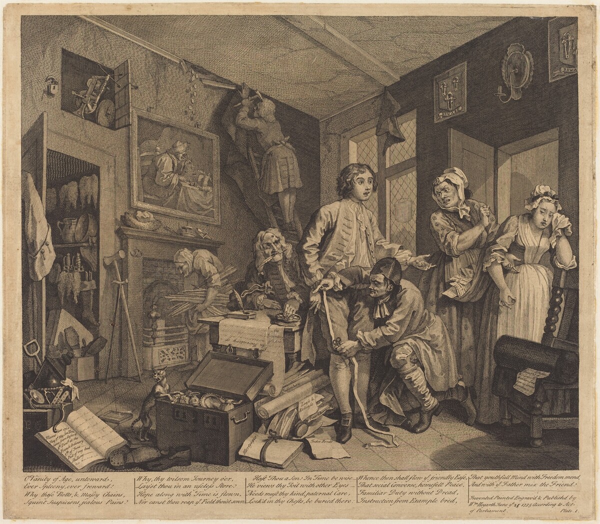 A Rake's Progress: pl.1 by William Hogarth