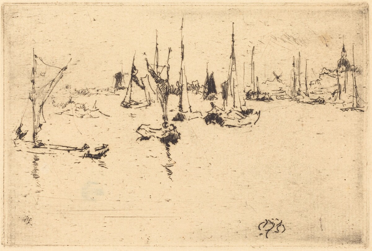 Boats, Dordrecht by James McNeill Whistler