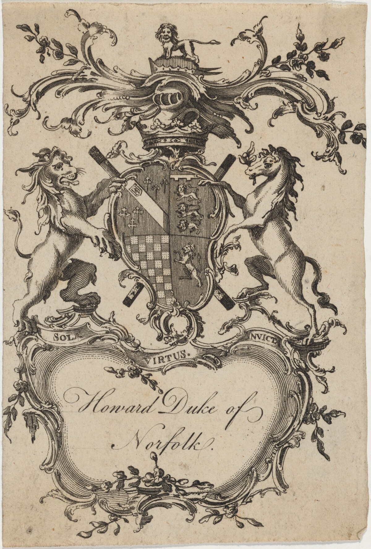 Coat of Arms of Howard, Duke of Norfolk by Unknown Artist