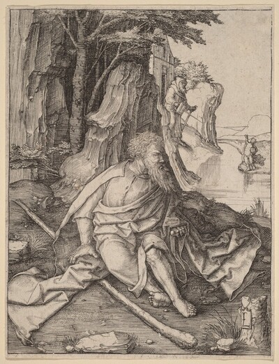 Saint Christopher at the Border of a River