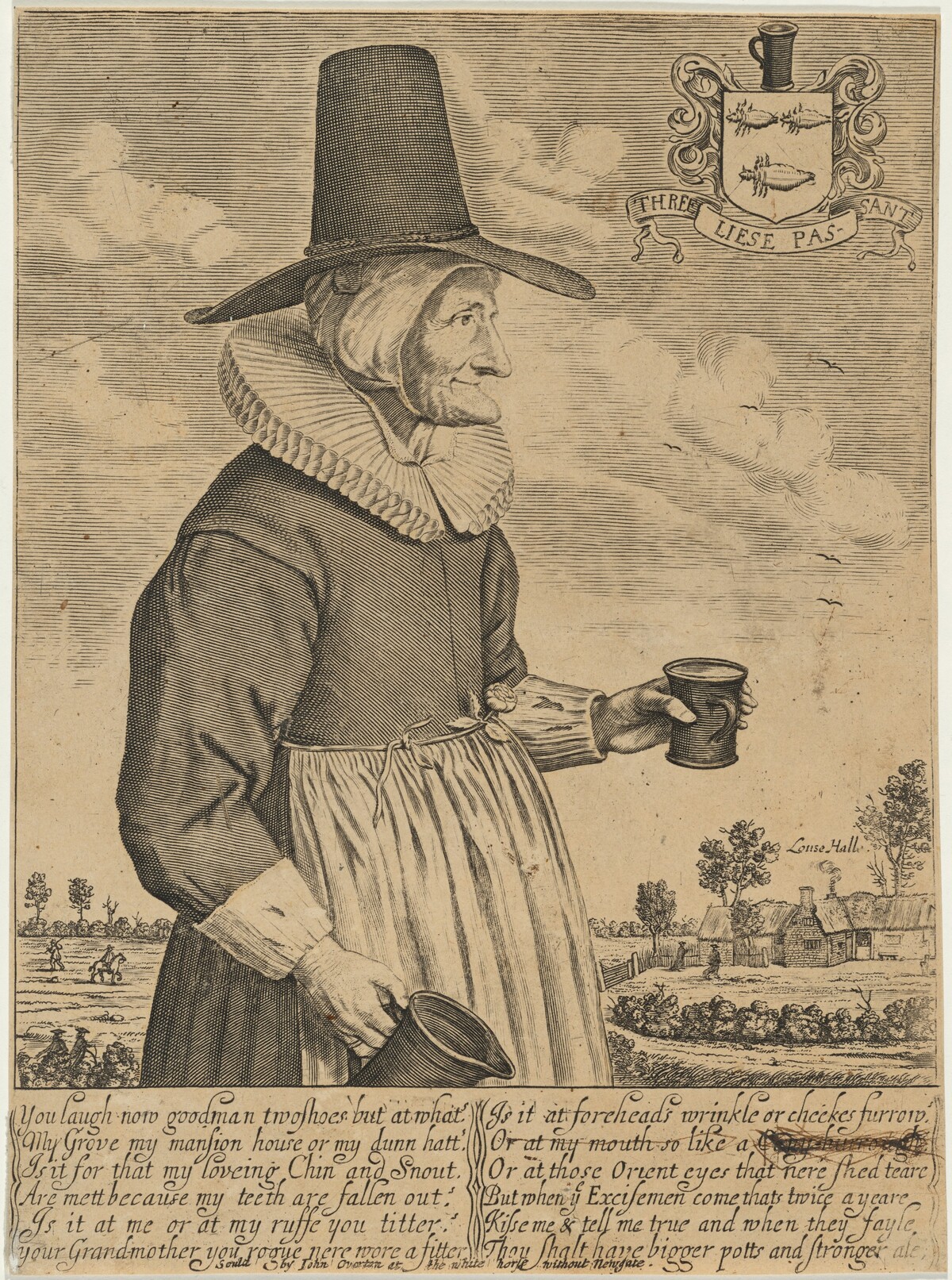 Mother Louse, Keeper of an Ale-House called  Louse Hall, near Oxford by David Loggan