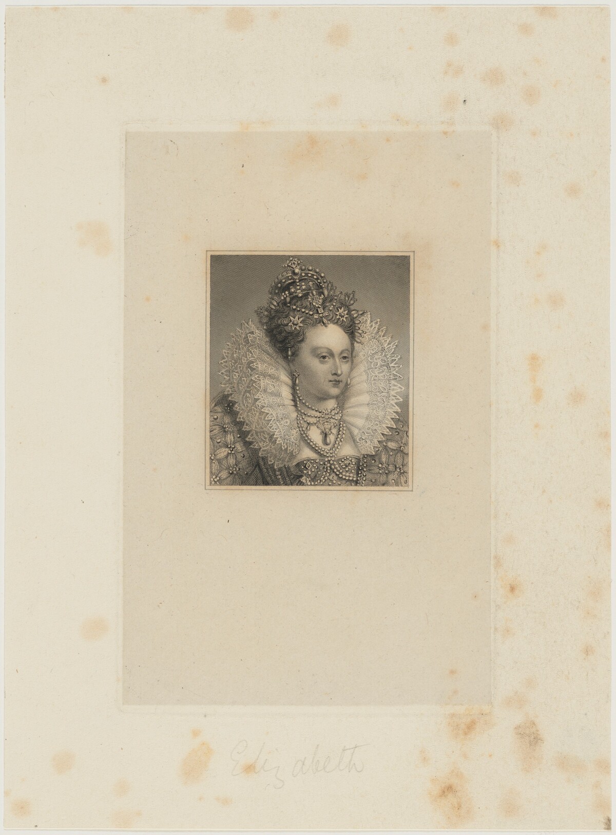 Elizabeth by after Isaac Oliver