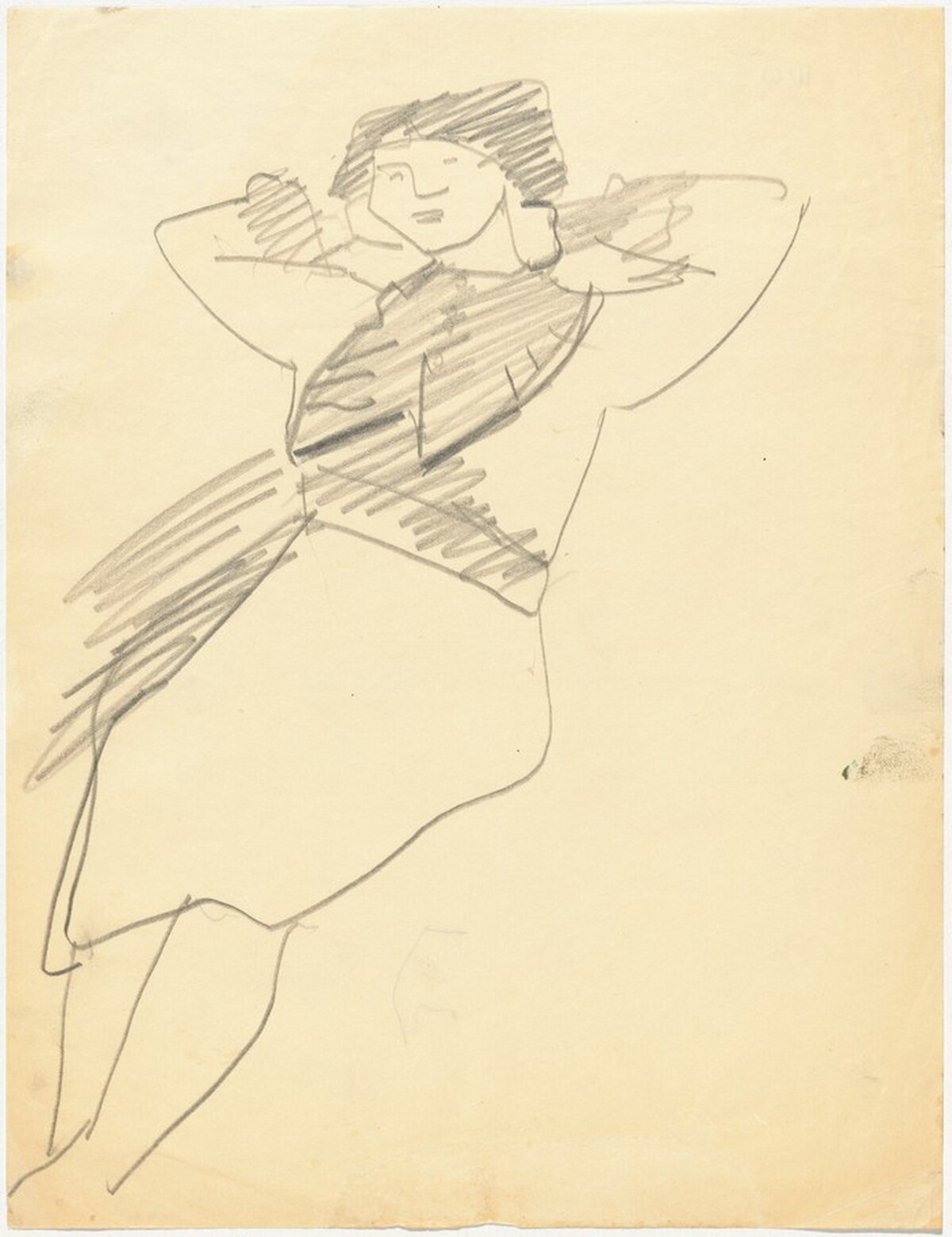 Seated Woman Leaning Back, Arms Supporting Head [recto] by Mark Rothko