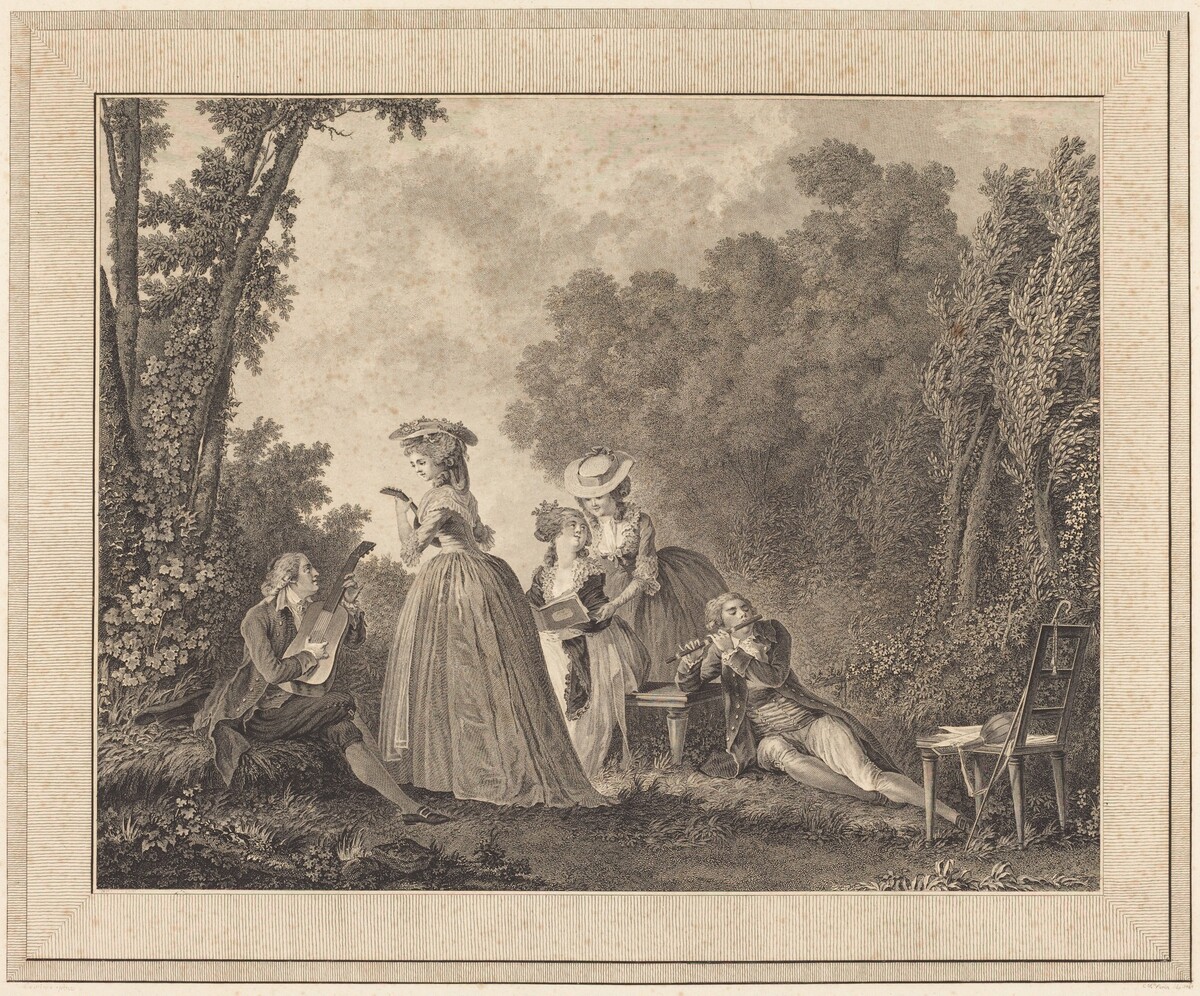 Le concert agreable by Charles Nicolas Varin after Nicolas Lavreince