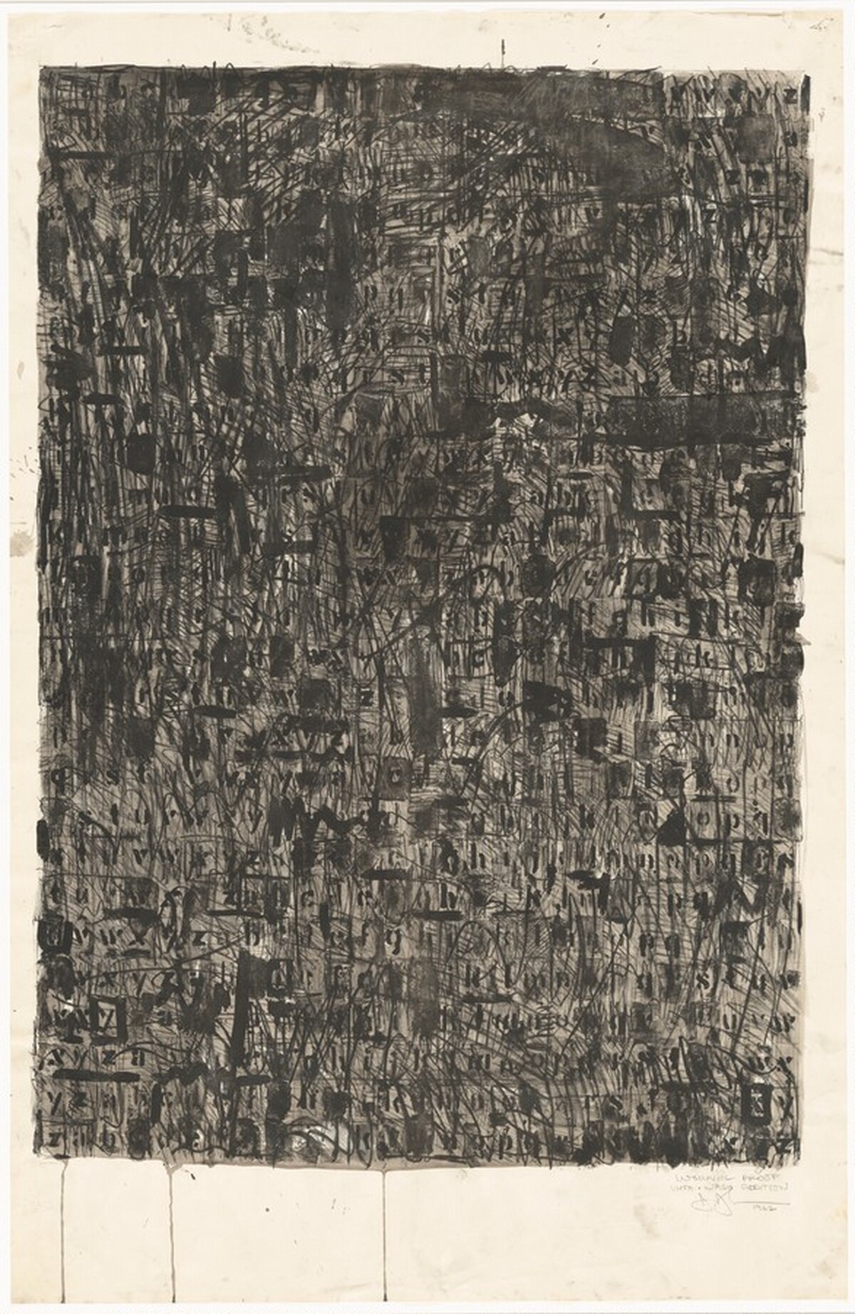 Alphabets [working proof] by Jasper Johns