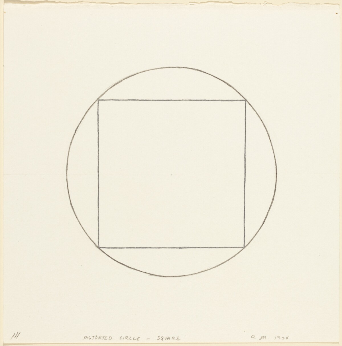 III. Distorted Circle - Square by Robert Mangold