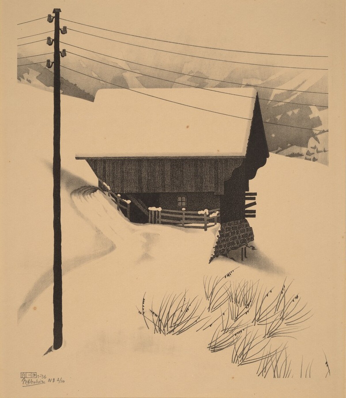 Snow by M.C. Escher