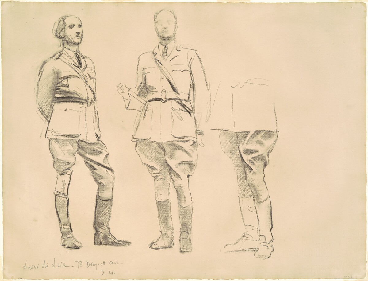 Studies for "General Officers of World War I" by John Singer Sargent