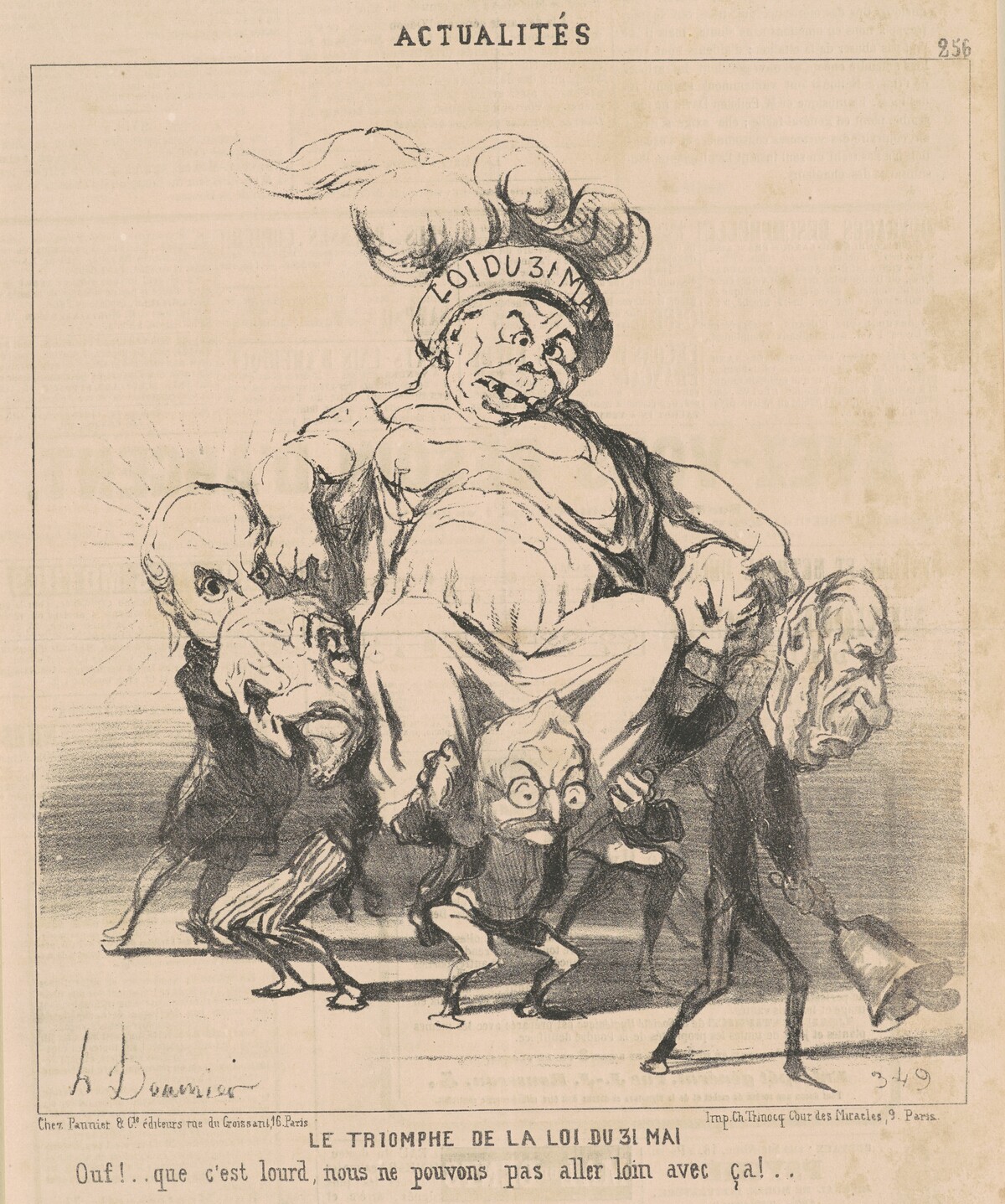 Le triomphe de la loi du 31 Mai by Honoré Daumier
