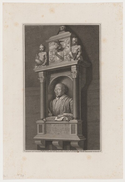 Shakespeare Monument in Church at Stratford-on-Avon