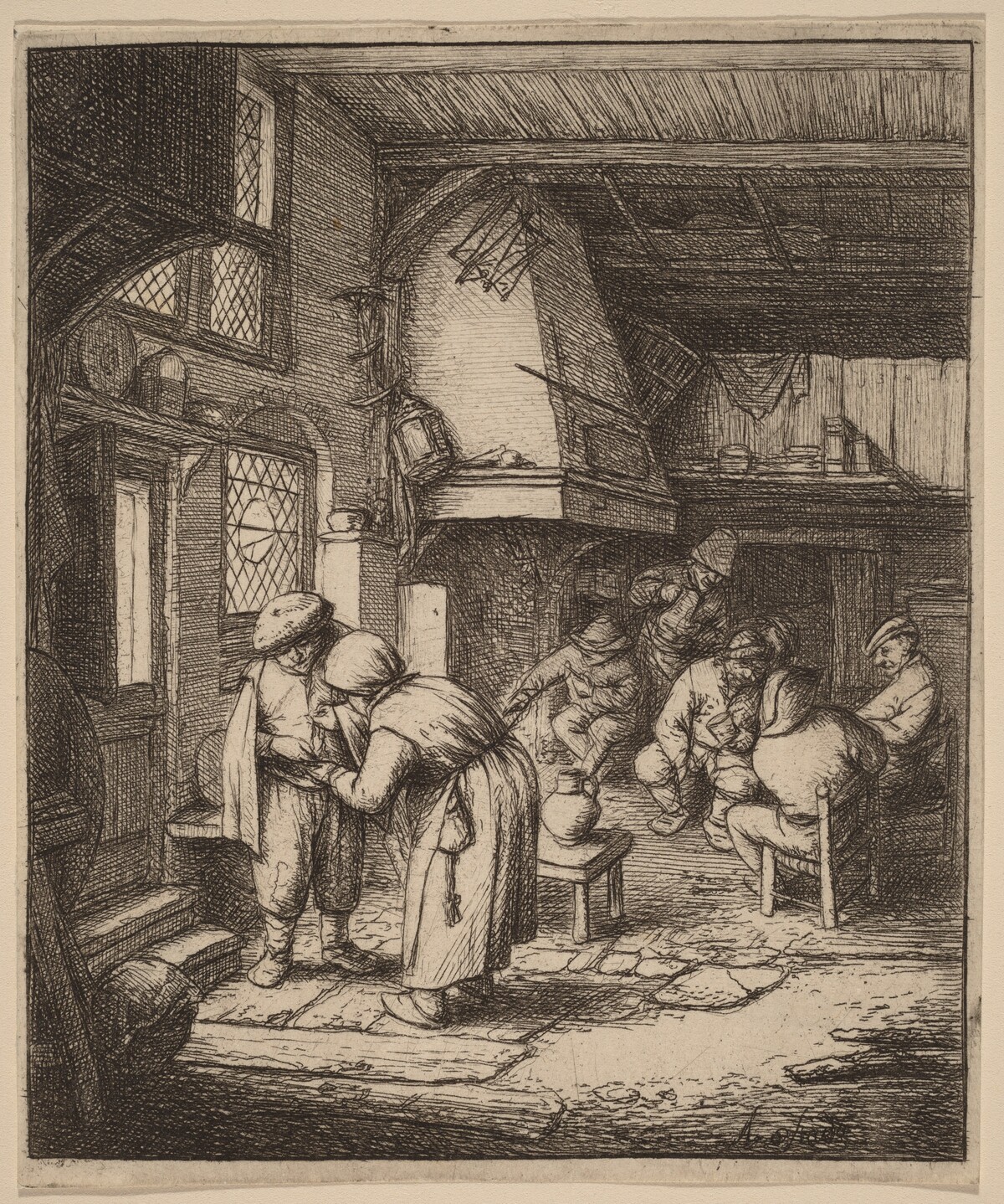 Man Paying the Landlady at an Inn by Adriaen van Ostade