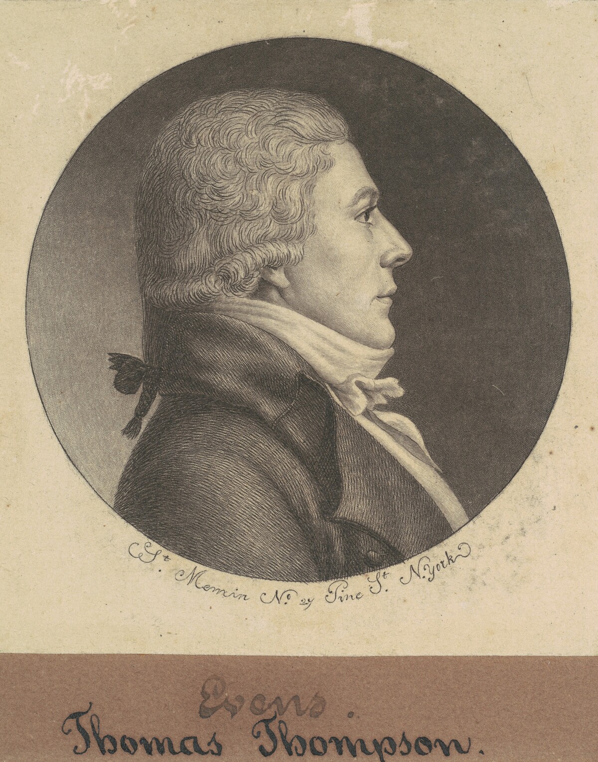 Thomas Thompson by Charles B. J. Févret de Saint-Mémin