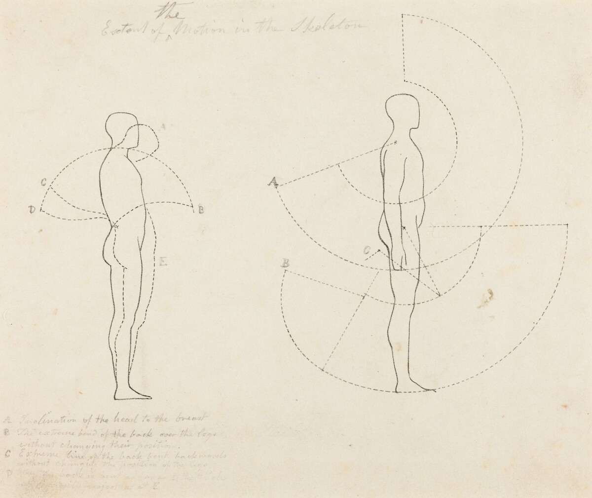 Extent of Motion Shown in Two Figures by George Scharf after John Flaxman