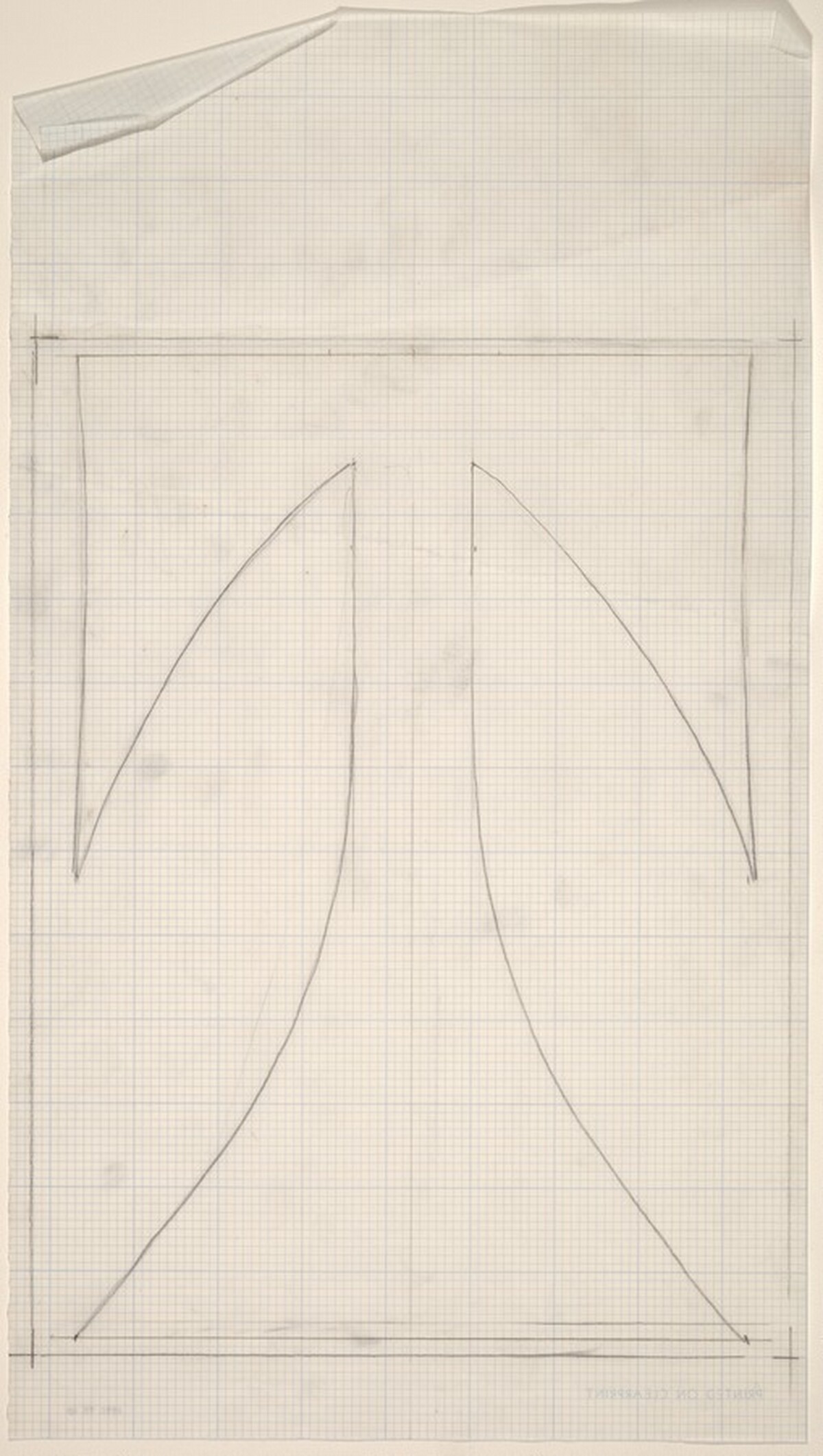 Sketch for "Building - Blocks for a Doorway" (T) by Vito Acconci