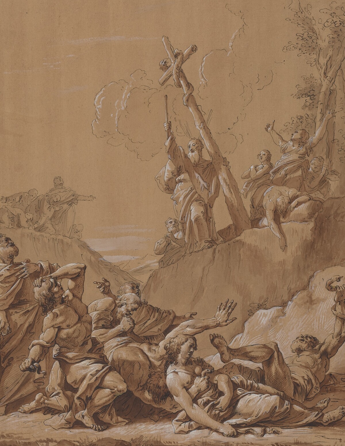Moses and the Brazen Serpent by Follower of Francesco Fontebasso