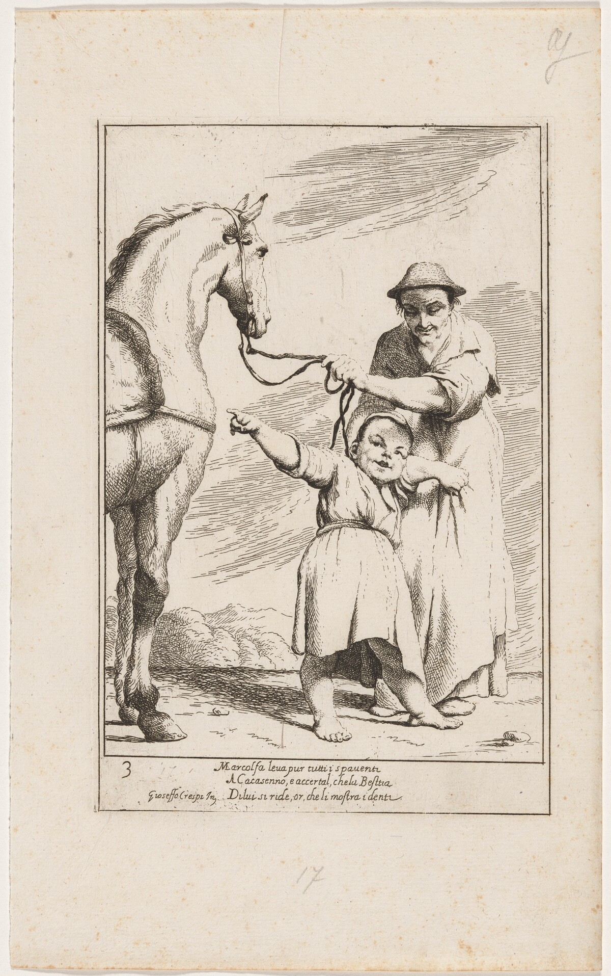 Marcolfa Showing Cacasenno a Horse by Giuseppe Maria Crespi and Ludovico Mattioli