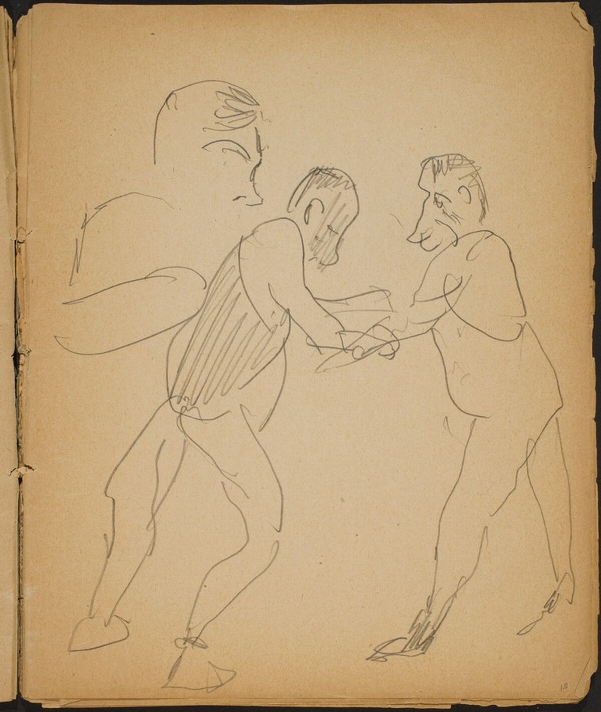 Ringkämpfer (Wrestlers) [p. 13] by Max Beckmann