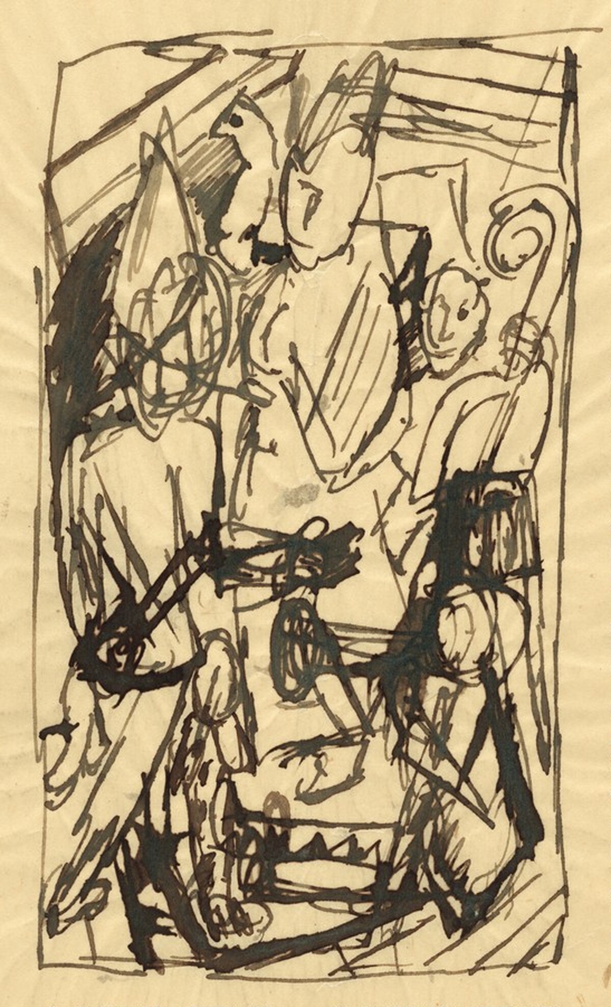 Sketch for "The Dream" by Max Beckmann