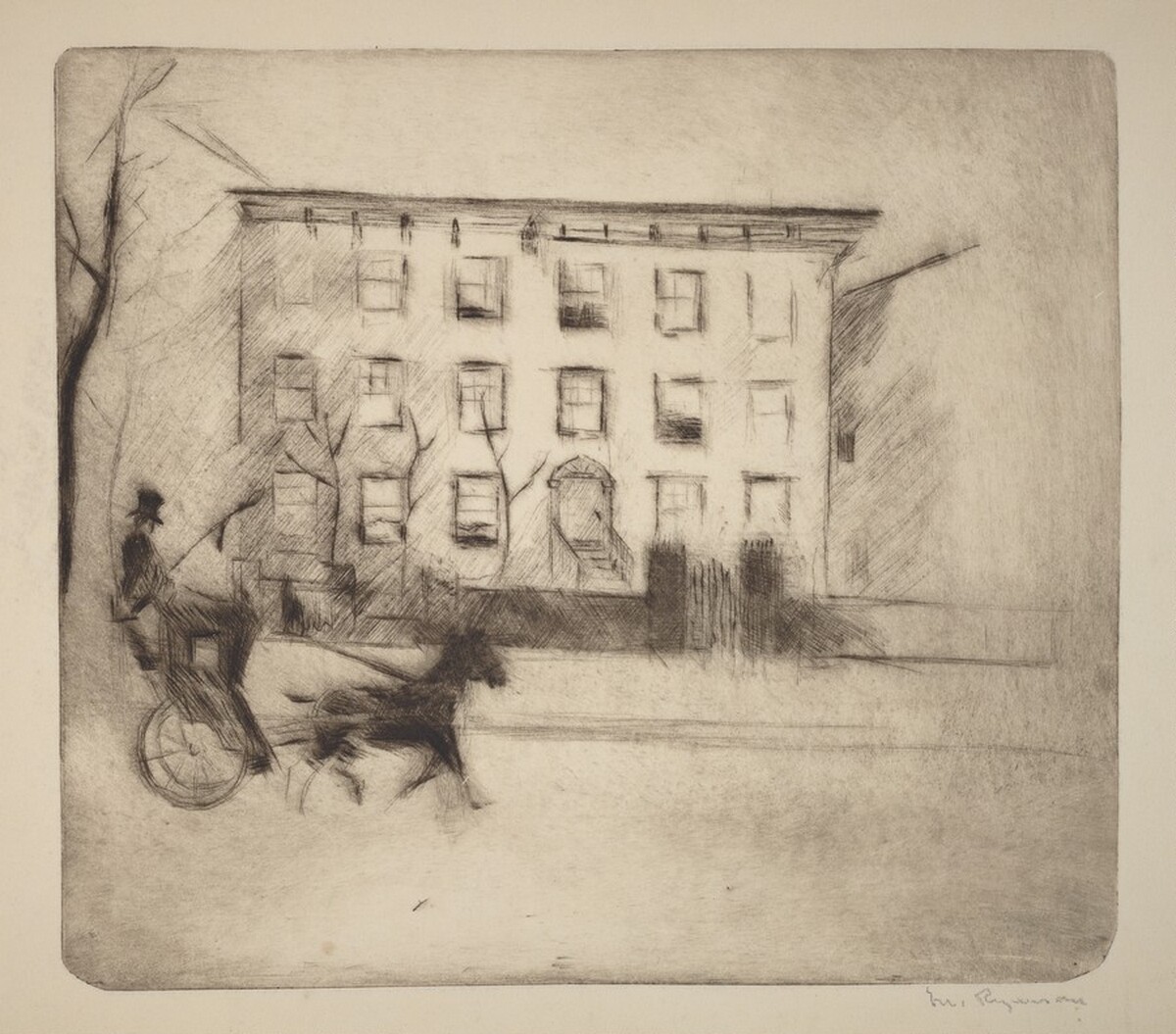 Morton Street House - Winter by Margery Austen Ryerson