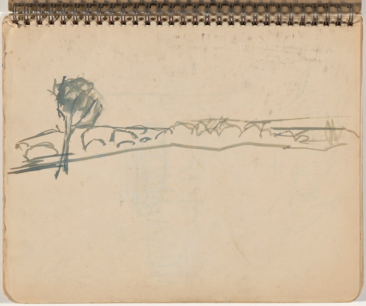 Landscape with Large Tree [verso] by Alex Katz