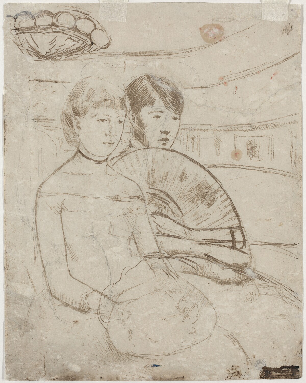 The Loge [verso] by Mary Cassatt