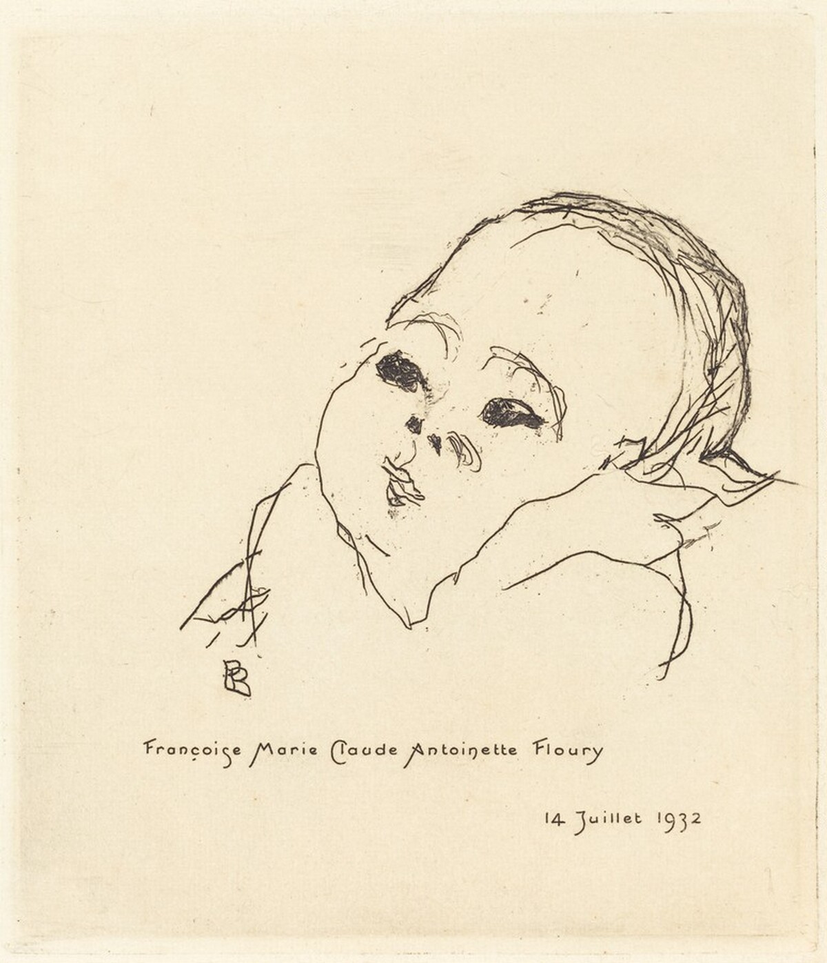 Birth Announcement for Françoise Floury by Pierre Bonnard