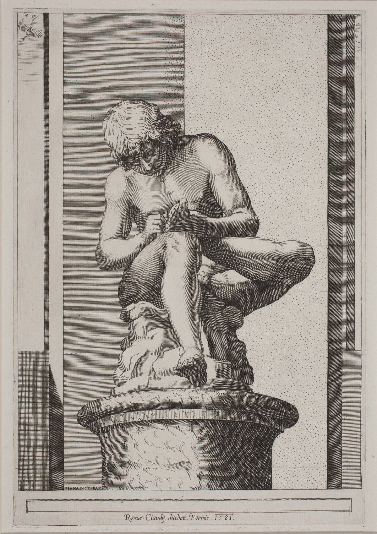 The Spinario by Diana Scultori