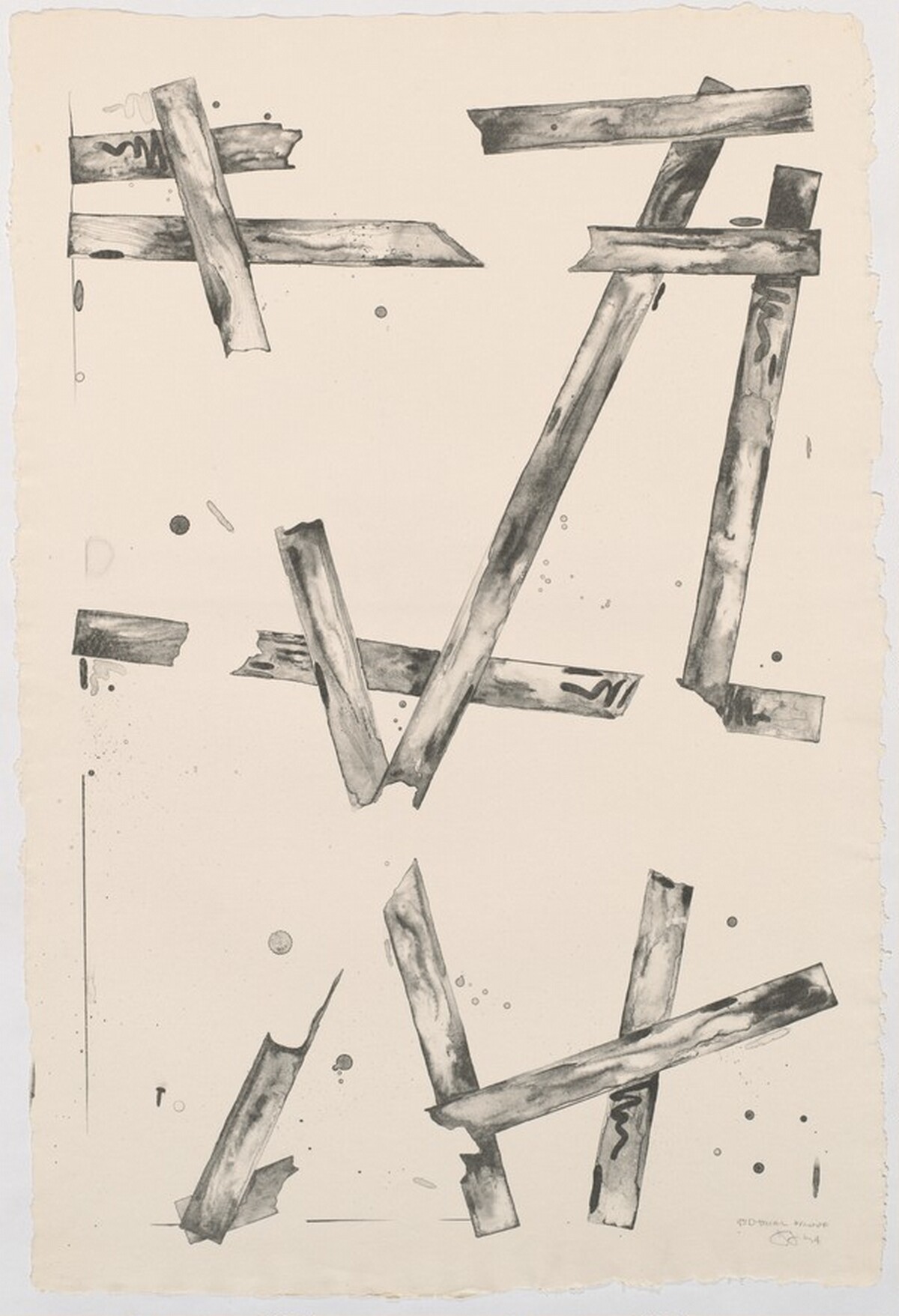 Four Panels from Untitled 1972 [D panel, trial proof 25] by Jasper Johns