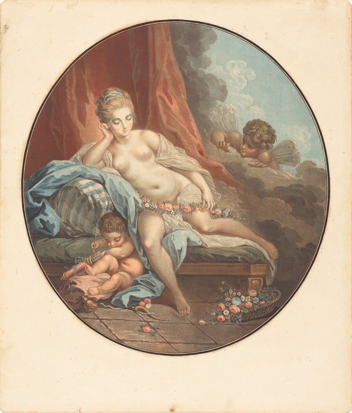 Venus en reflection by Jean-François Janinet after Jacques Charlier