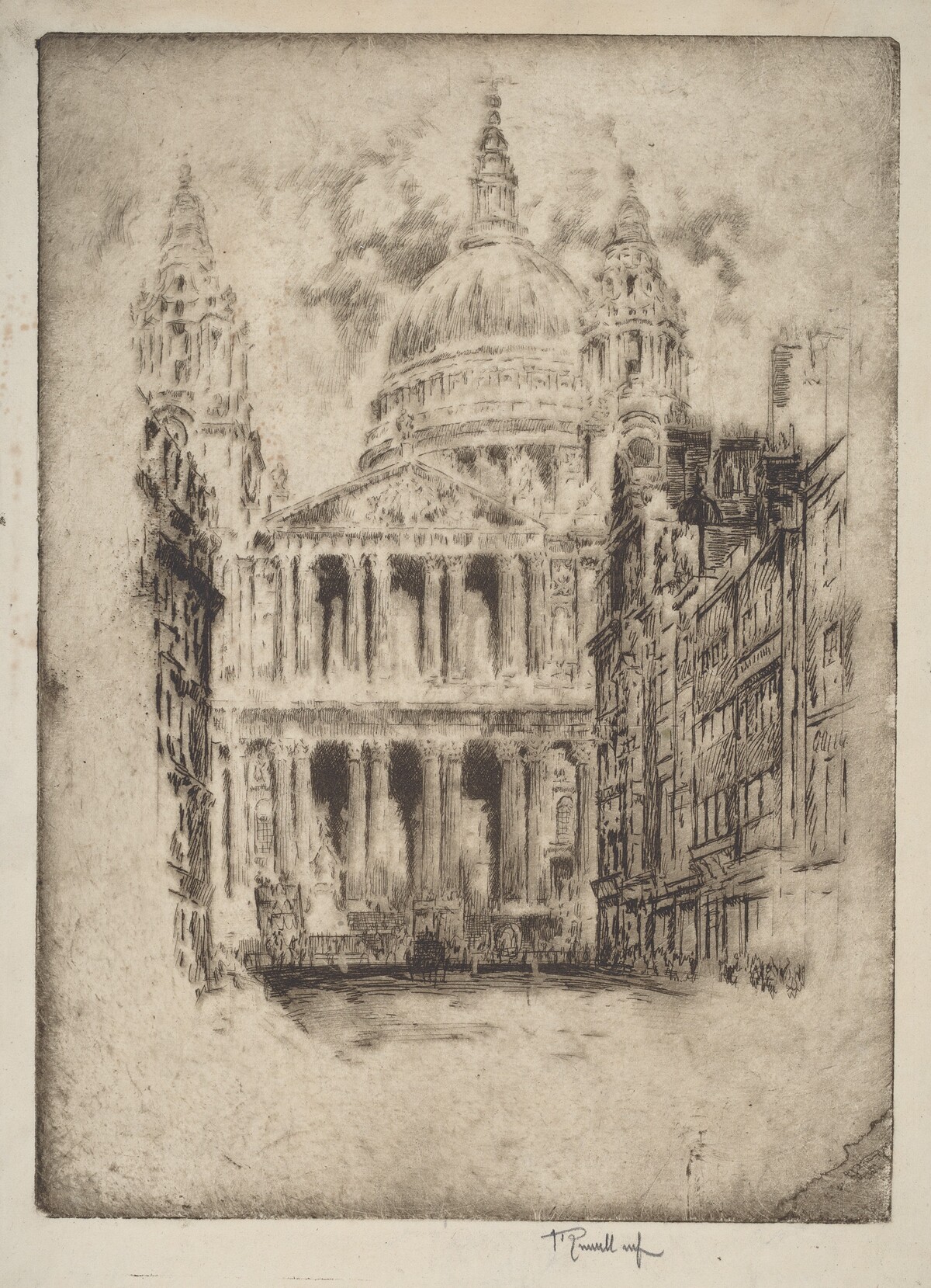 St. Paul's, Fleet Street, London by Joseph Pennell